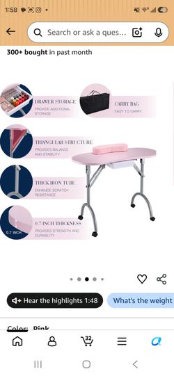 Foldable manicure table