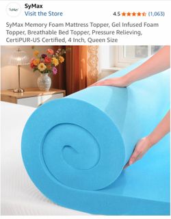 4” Queen Size Mattress Gel Topper - Plush