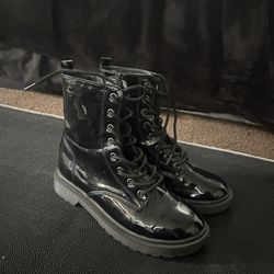 Patent Leather Black Boots 