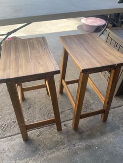 Solid Wood Saddle-Seat Counter Height Bar Stools