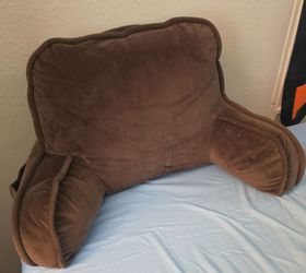 Brown Backrest Reading Pillow with Arms
