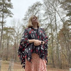 Woodland Animal Fleece Shawl