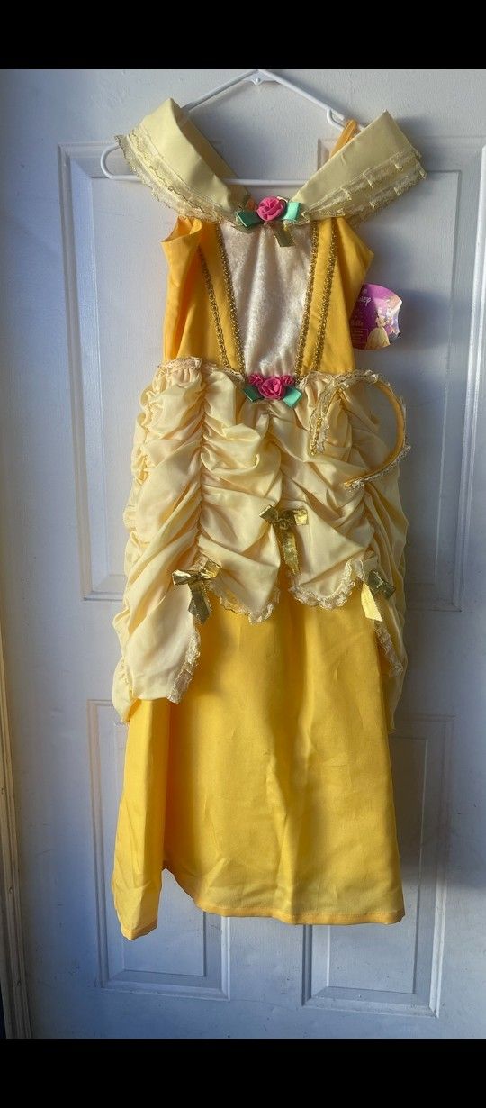 New Disney Belle Dress For Girl 7 To 10 Years