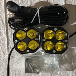 3” 2 Pcs LED Light Pods Yellow Super Bright Off Road Work Light