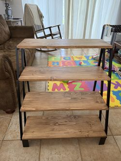 Wooden Fold Up Stand And Shelf Unit 35$ OBO