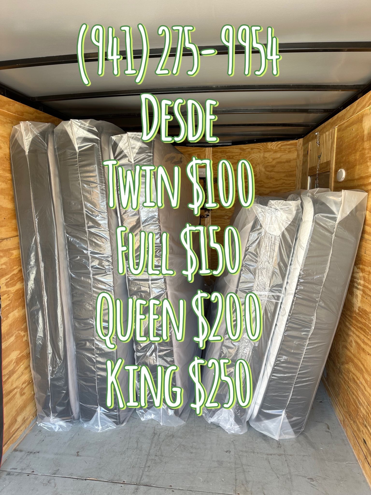 $100 Colchones desde $100 Twin, Full, Queen, King. ¡Envío disponible! 