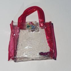 Vintage 90s Powerpuff Girls Transparent Mini Tote Bag Purse