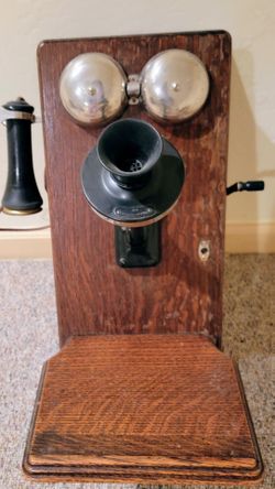Antique wooden phone