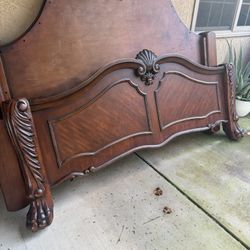 Cal King Solid Wood Bed Frame- Read Before Messaging