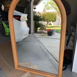 Mirror With Oak Frame 