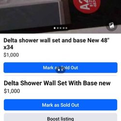 Delta Shower Wall Set With Base New 