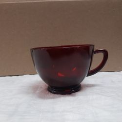 Vintage Ruby Red Coffee Cups