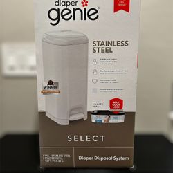 Brand New Stainless Steel Diaper Genie + Refill