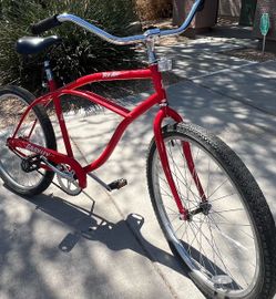 Classic Red Schwinn 26” step through