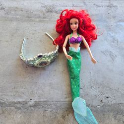 Disney Ariel Little Mermaid Doll with Tiara