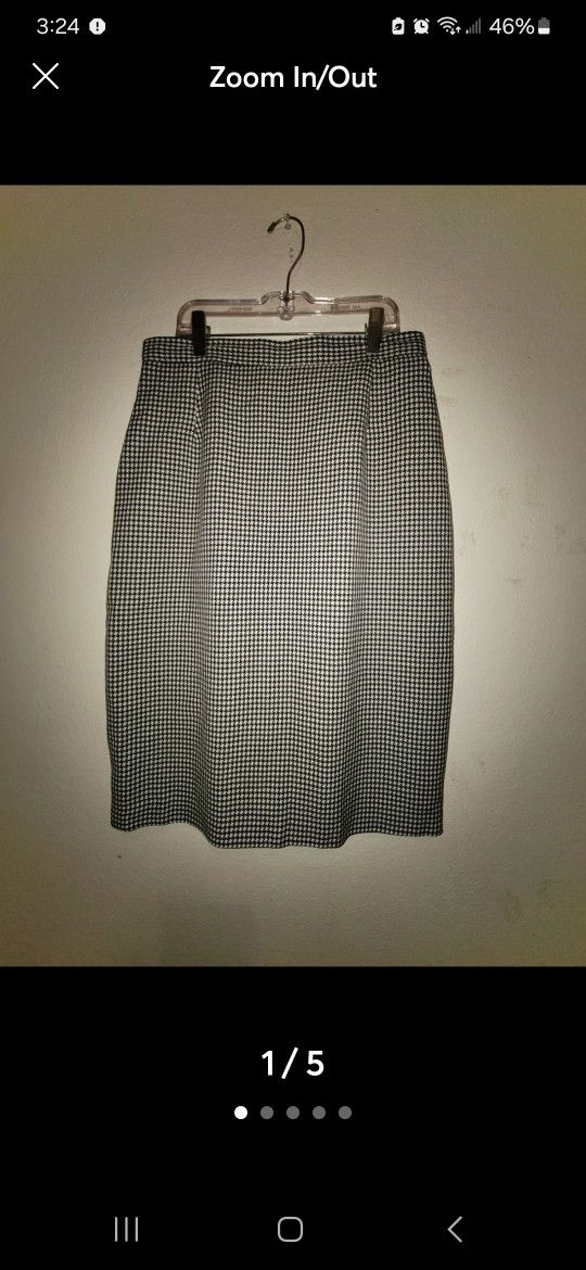 Vintage Norton Mcnaughton HOUNDSTOOTH Pencil Skirt Size 10