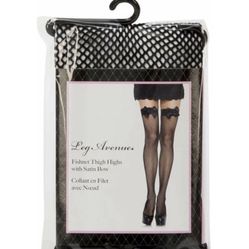 Fishnet Bow Stockings 