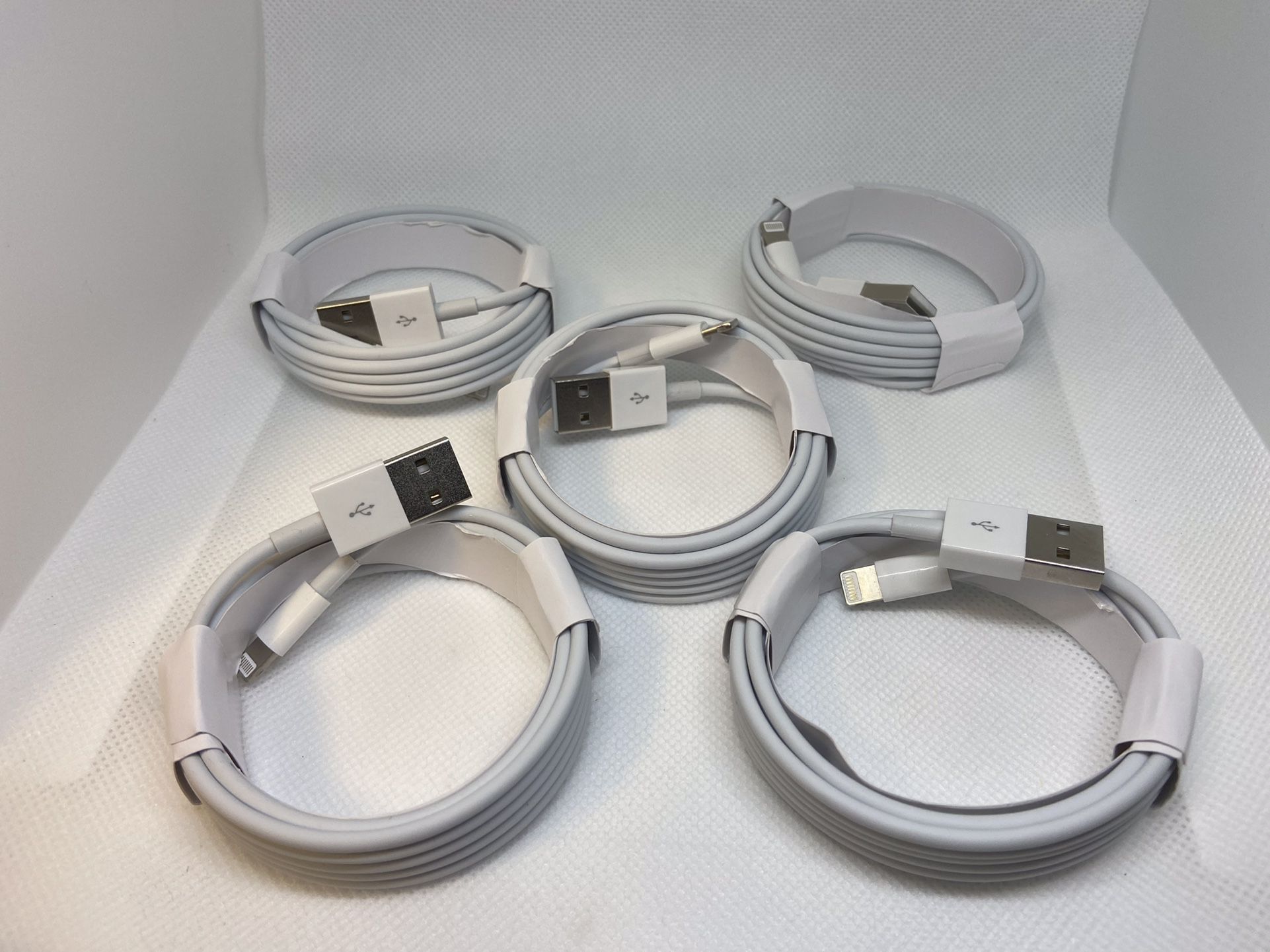 5 Charger Cables Cords 3 FT Long For iPhone 5 6 7 8 X 11 12 13 14 Pro Max