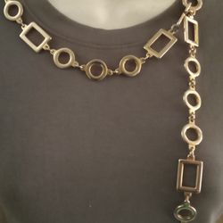 Women's Chain Belt One Size Gold Tone Belly Waist Hip Size 3/8 1/2 In Is Adjustable