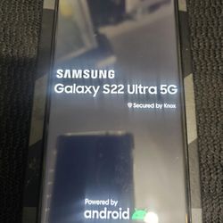 SAMSUNG GALAXY s22 ULTRA BLACK CELL PHONE.