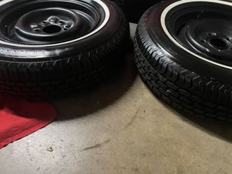67 Mustang Stock Rims with Brand New Tires