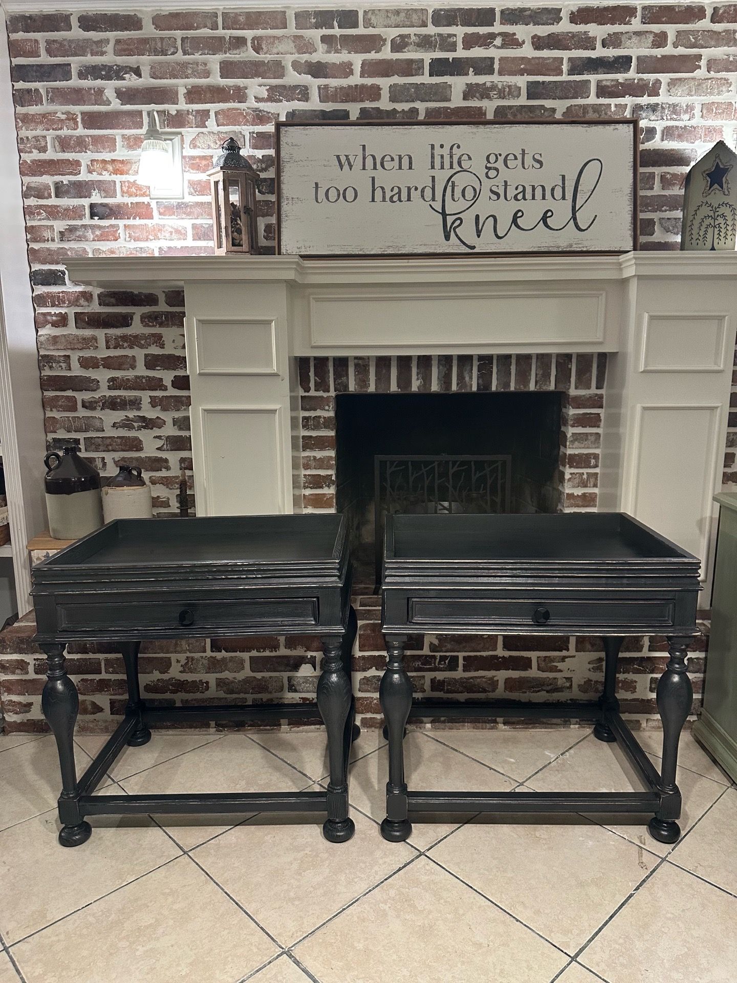 Absolutely Beautiful Refinished Oversized Solid Wood Side Tables / Cocktail Tables / Nightstands Accent Pieces