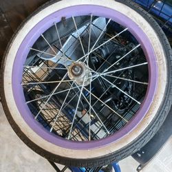 Used Kids Purple Bike Wheel