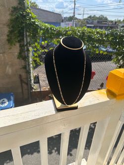 Gold Figaro Chain Necklace 925 silver gold plated