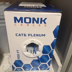 Monk Cables CAT 6 Plenum Cables 1000 Ft Feet