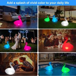 Solar Pool Inflable Swan Pool Light 