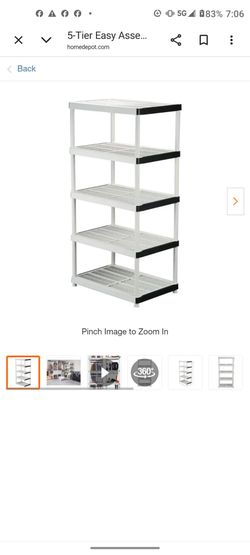 Plastic storage rack