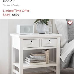 Pottery Barn Bedside Table 