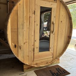 Handcrafted 2 Person Barrel Sauna - Unique, Eco-Friendly Retreat!