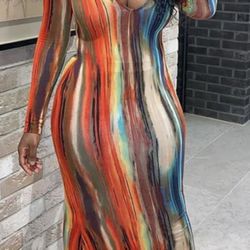 Purple Striped Off Shoulder Fitted Bodycon Dress New Medium 