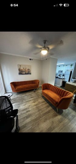 2 Piece Velvet Living Room Set