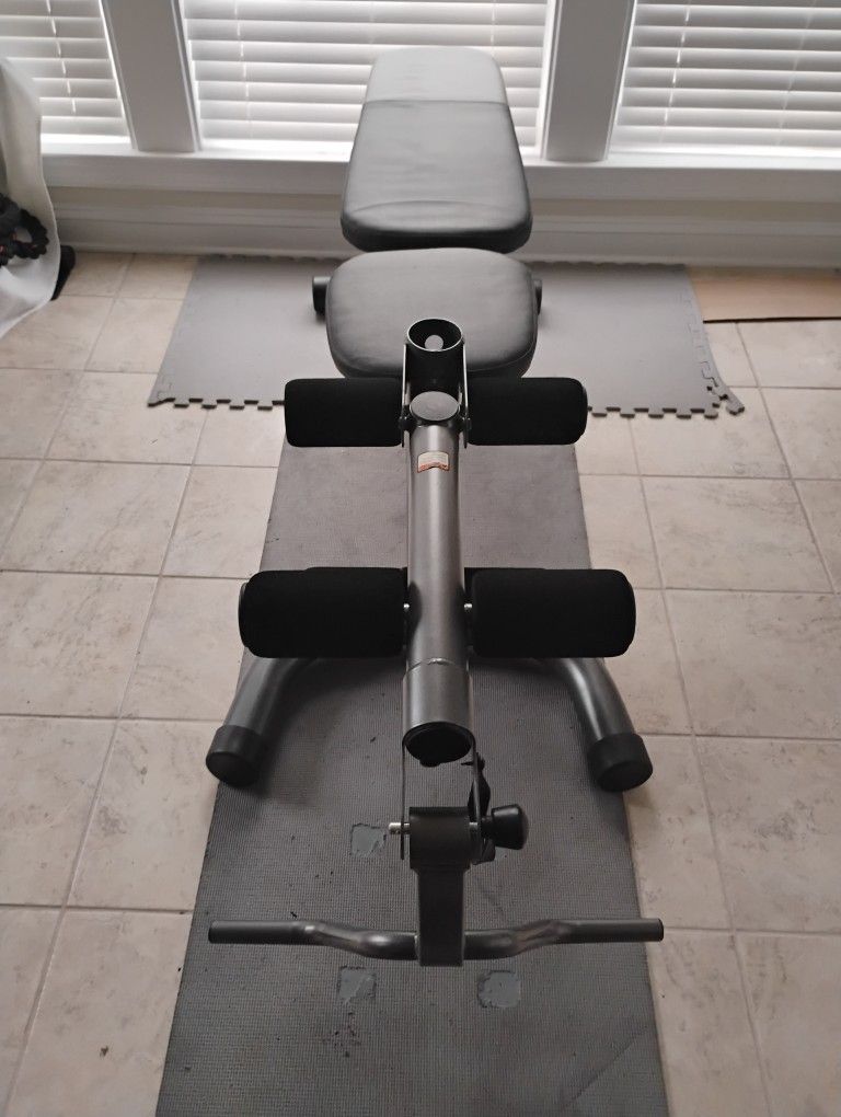 Gold Gym Weight Bench With Preacher Curl And Leg Press Extension