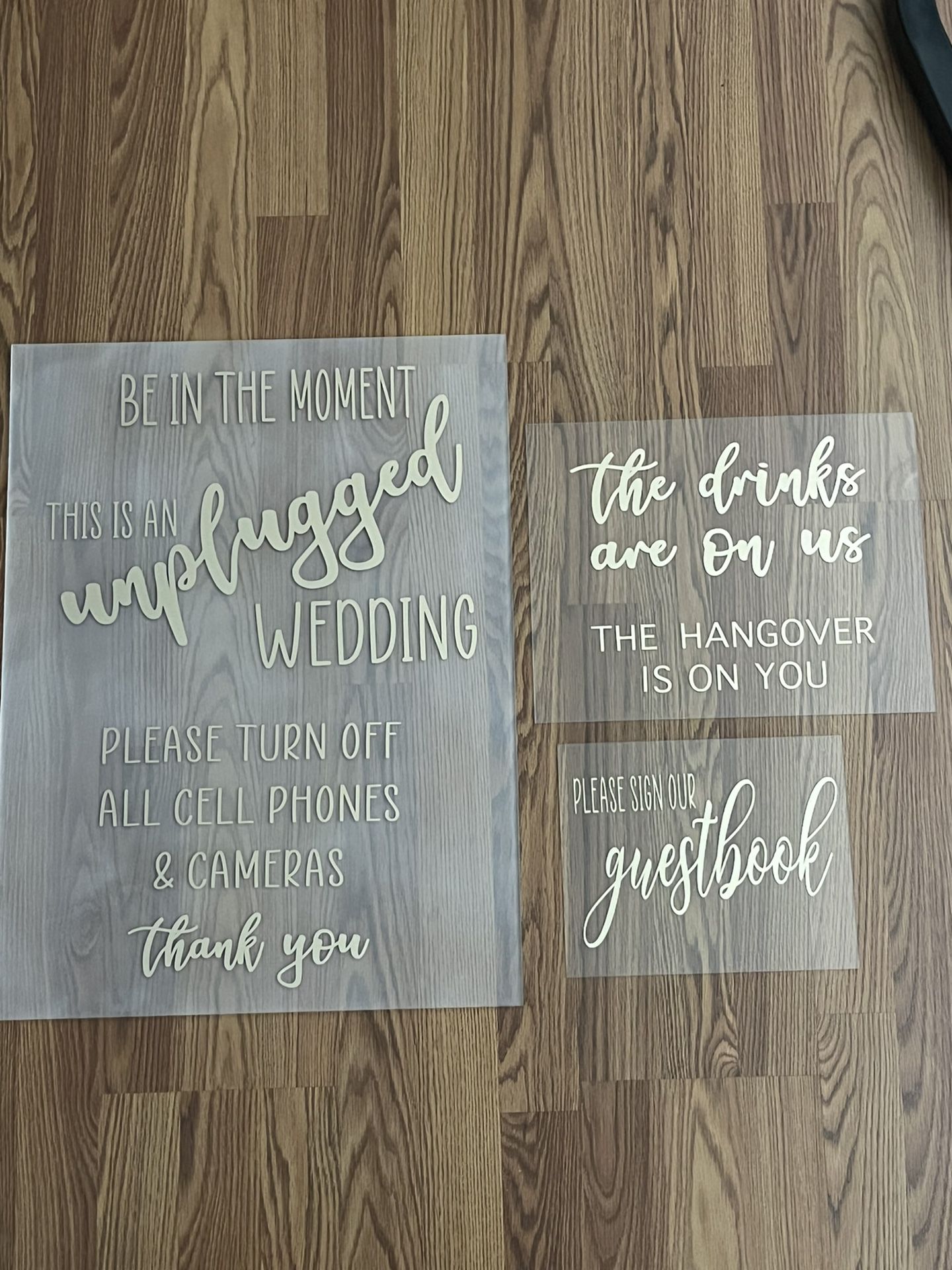 3 Wedding Signs 