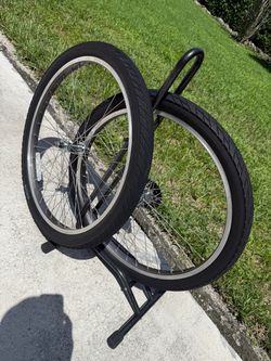 26” Bicycle Wheel Set 7 Speed Freestyle Casette With Tires Bike Beach Kruiser Klunker BMX MTB