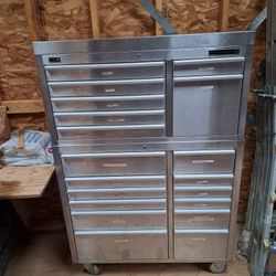 2pc. Stainless Rolling Tool Chest