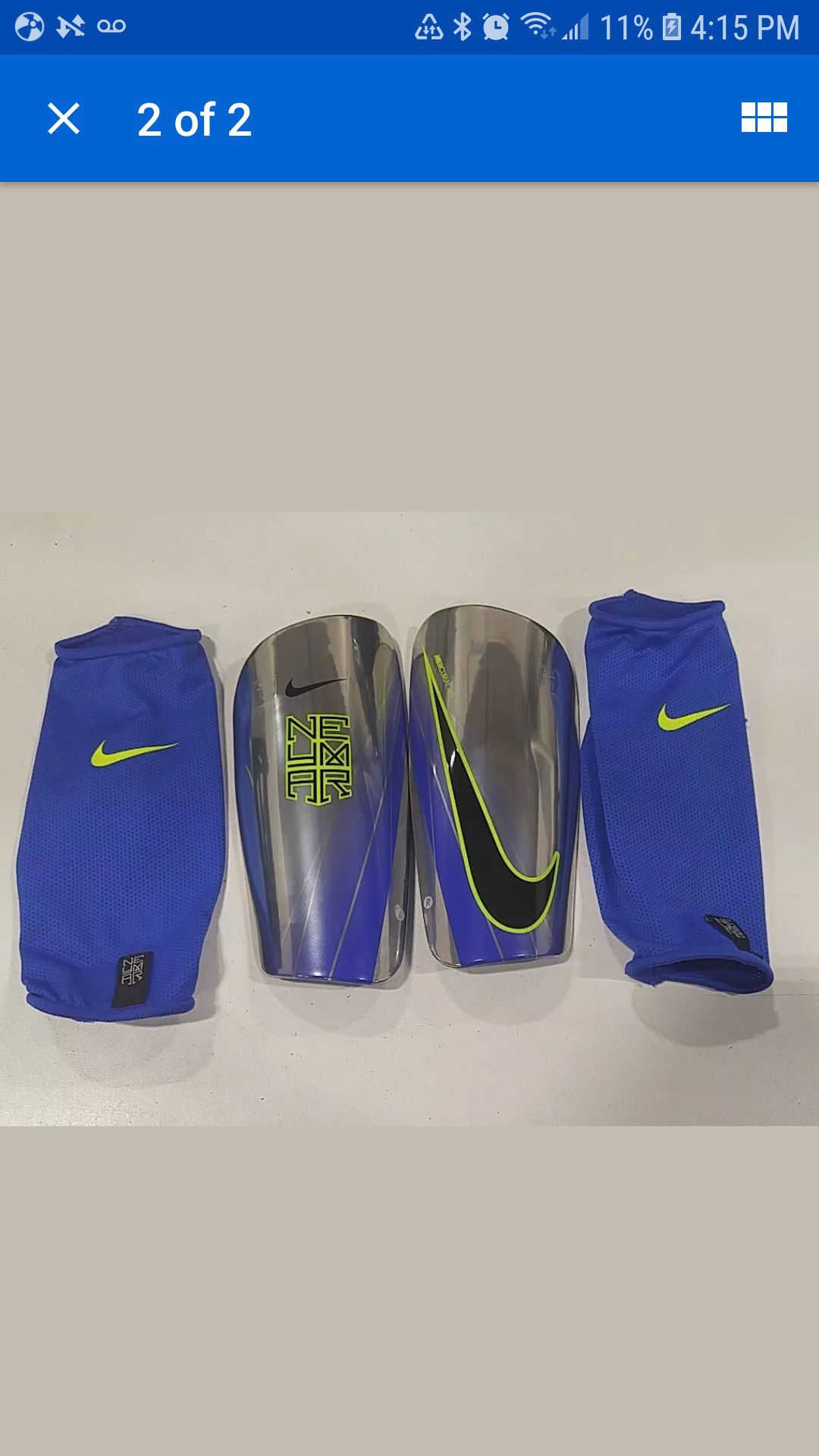 Nike Neymar Mercurial Lite Shin Guards, Size: Large