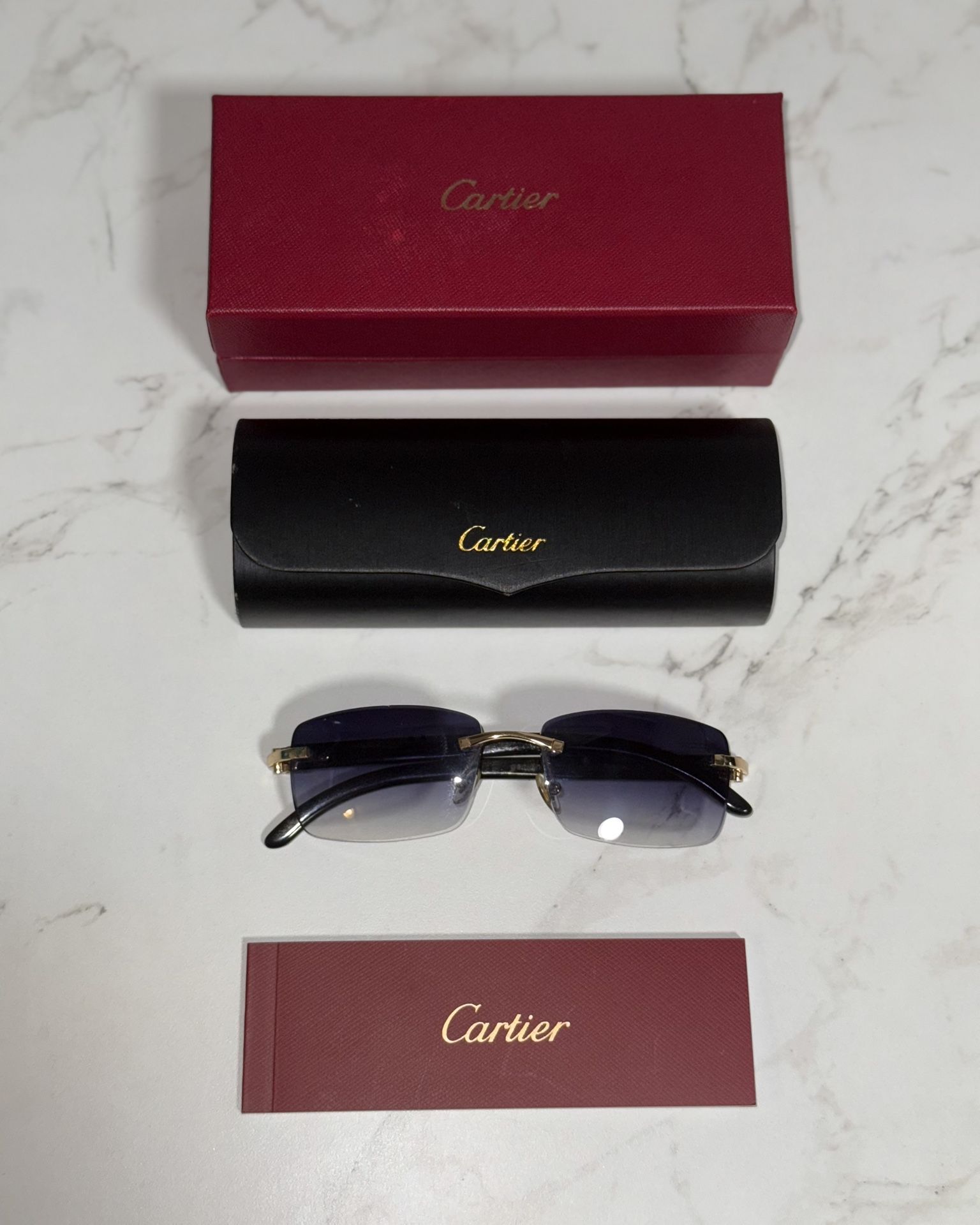 Cartier Sunglasses β Genuine Horn (Buffs), Gold Details (Made in France)