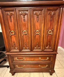 Traditional Wood Armoire / Storage Cabinet – $150 OBO