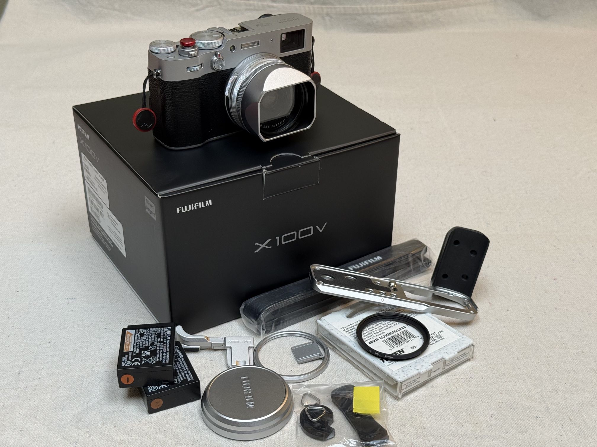 Mint Fuji x100v w/ accessories on