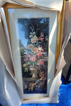 Flowers In Vase (Pair)