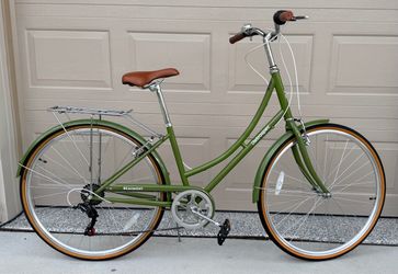 Retrospec Beaumont 7-Speed Step-Through City Bike (Olive Green) - Great Condition