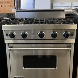 Viking 30”Wide Gas Range Stove In Stainless Steel 4 Burners 