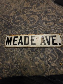 Antique porcelain street sign