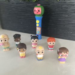 Cocomelon Figurines And Microphone