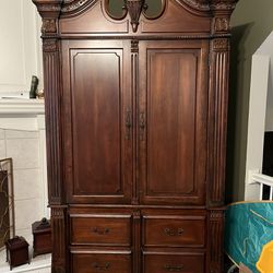 Wood Armoire 
