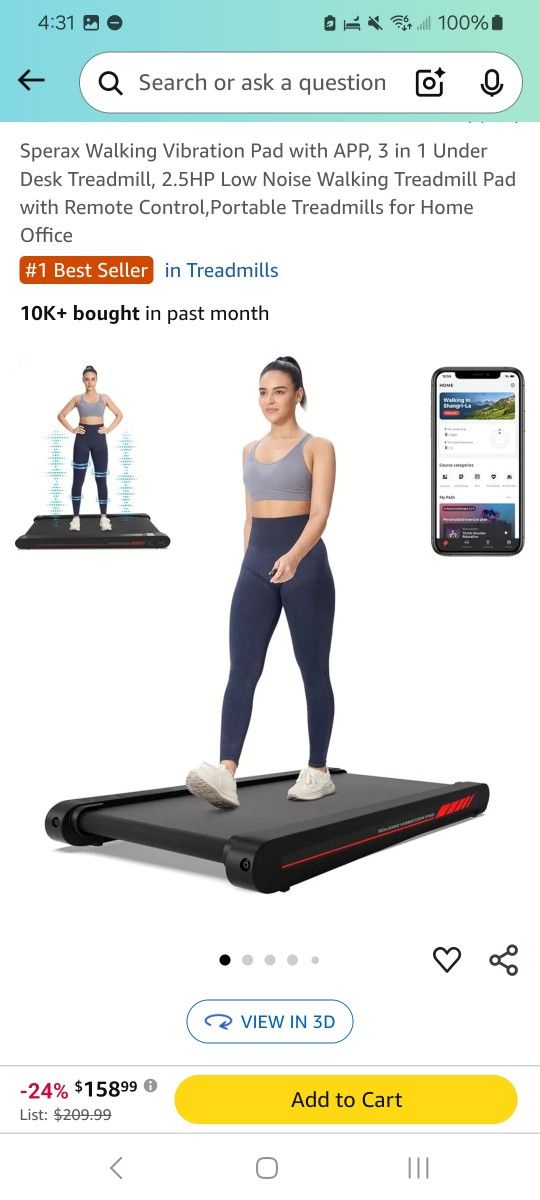 Portable Walking Treadmill